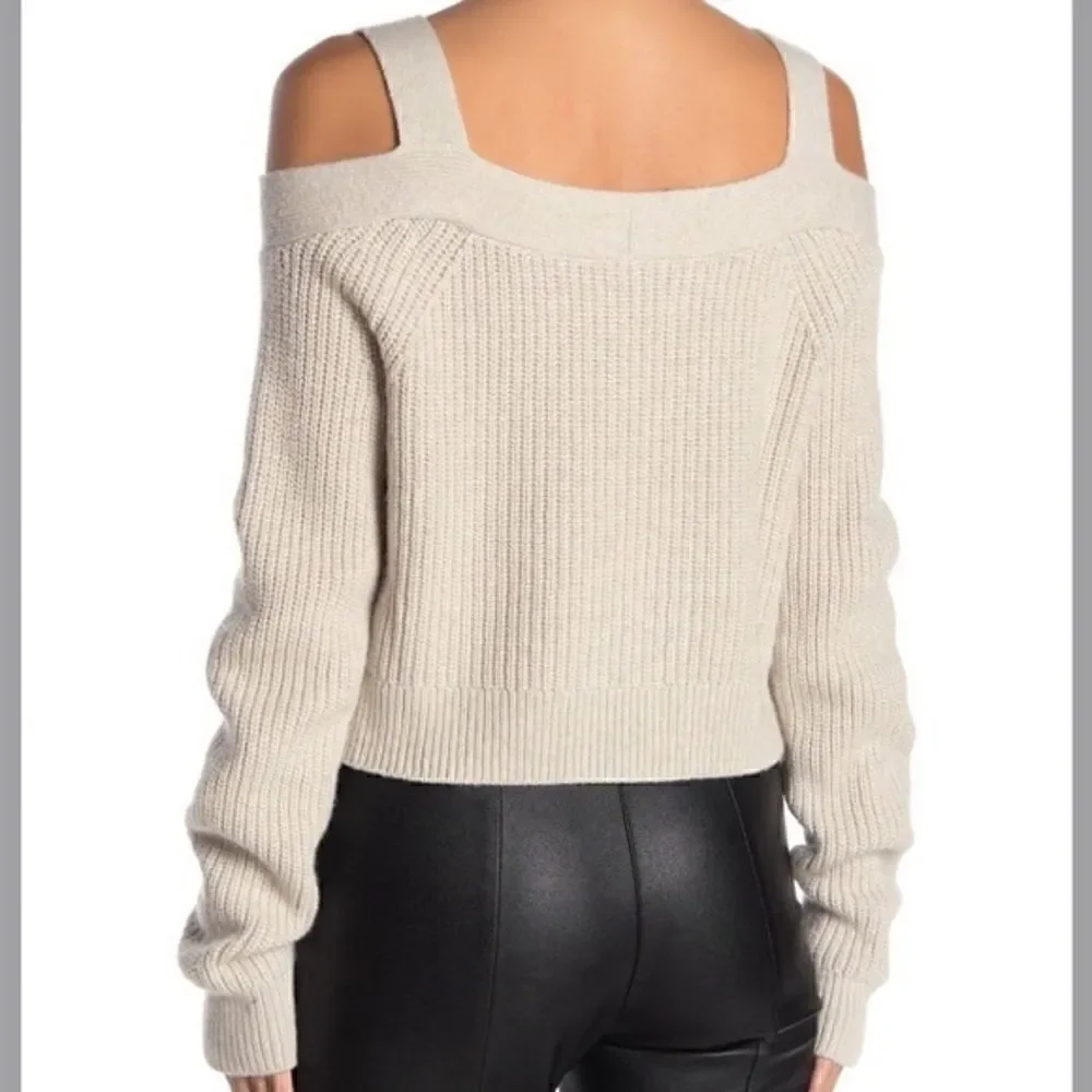 All Saints Dasha Crop Jumper Cold shoulder sweater size Small